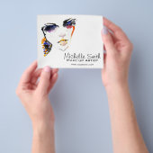 Watercolor-Oberfläche lange Striche Make-up Künstl Flyer (Gruppe)