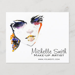 Watercolor-Oberfläche lange Striche Make-up Künstl Flyer
