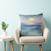Watercolor Ocean at Twilight Nursery Pillow Kissen (Stuhl )