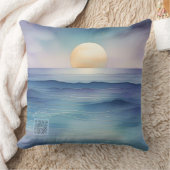 Watercolor Ocean at Twilight Nursery Pillow Kissen (Decke)