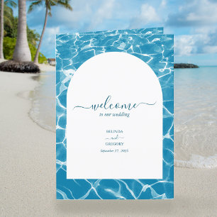 Watercolor Ocean Beach Hochzeitsorden Programm