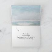 Watercolor Ocean Beileid Danke Karte (Innenseite)