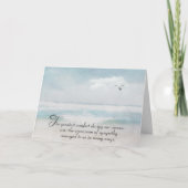 Watercolor Ocean Beileid Danke Karte (Vorderseite)