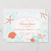 Watercolor Ocean Birthday Einladung (Vorderseite)