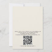 Watercolor Ocean Coastal Beach QR Code Wedding Einladung (Rückseite)