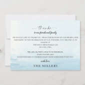 Watercolor Ocean Sea Summer Beach Thank You Card Dankeskarte (Rückseite)