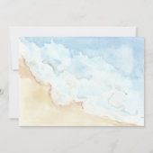 Watercolor Ocean Sea Summer Beach Wedding Einladung (Rückseite)