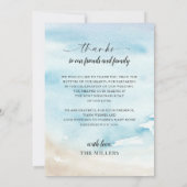 Watercolor Ocean Summer Beach Danke Karte (Rückseite)