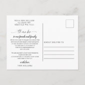 Watercolor Ocean Summer Beach Danke Karte (Rückseite)