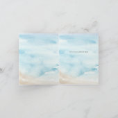 Watercolor Ocean Summer Beach Danke Karte (Innenseite)