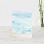 Watercolor Ocean Summer Beach Danke Karte (Rückseite)