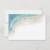 Watercolor Ocean Summer Beach Wedding RSVP Karte (Rückseite)