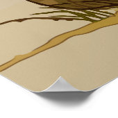 Watercolor of a orange cat tracked logger poster (Ecke)