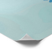 Watercolor of a super yacht poster (Ecke)