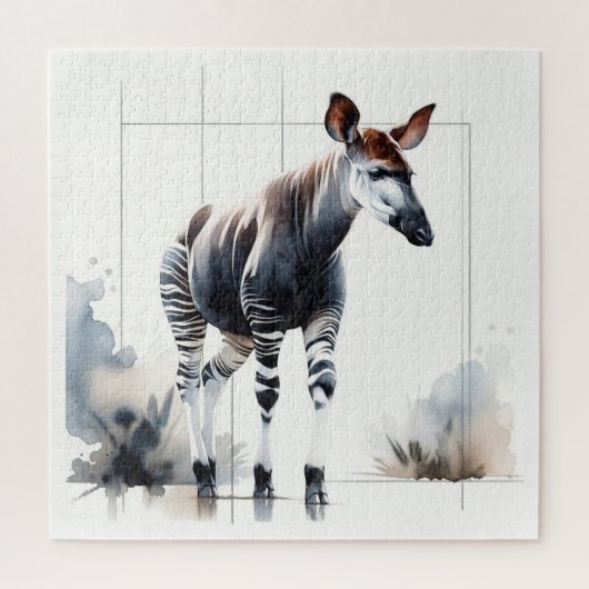 Watercolor Okapi AREF285 - Watercolor Puzzle (Vertikal)