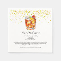 Watercolor Old Fashioned Custom Cocktail Recipe
