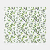 Watercolor Olive Pattern  Fleecedecke (Vorderseite (Horizontal))