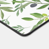 Watercolor Olive Pattern Schreibtischunterlage (Ecke)