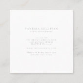 Watercolor-Olive verlässt Grün-Geschäfts-Karten Quadratische Visitenkarte (Rückseite)