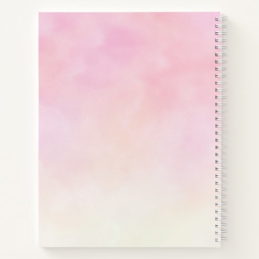 Watercolor Ombre Dankbarkeit Herz Journal Notizblock (Rückseite)