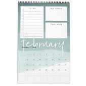 Watercolor Ombre Monatlicher Planerkalender Kalender (Feb 2026)