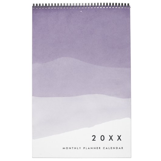 Watercolor Ombre Monatlicher Planerkalender Kalender (Titelbild)
