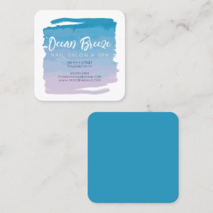 WATERCOLOR OMBRE Wellness-Center Business Company Quadratische Visitenkarte
