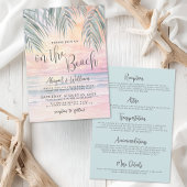 Watercolor On The Beach Wedding All In One Einladung