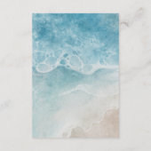 Watercolor On The Beach Wedding Details Begleitkarte (Rückseite)