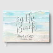 Watercolor On The Beach Wedding Gästebuch (Vorderseite)