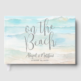Watercolor On The Beach Wedding Gästebuch