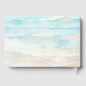 Watercolor On The Beach Wedding Gästebuch (Rückseite)