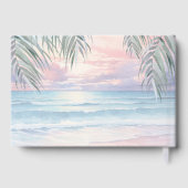 Watercolor On The Beach Wedding Gästebuch (Rückseite)