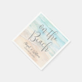 Watercolor On The Beach Wedding Serviette (Ecke)