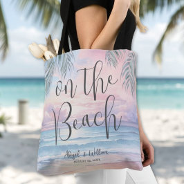 Watercolor On The Beach Wedding Tasche