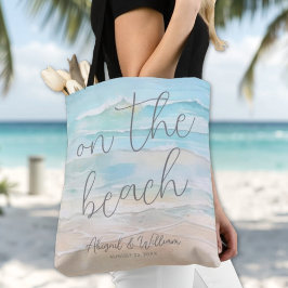 Watercolor On The Beach Wedding Tasche