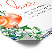 Watercolor Orange Aperol Spritz Bar Bridal Shower Poster (Ecke)