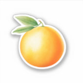 Watercolor Orange Aufkleber (Vorderseite)