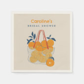 Watercolor Orange Juice Bridal Branch & Lunch  Serviette (Vorderseite)