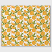 Watercolor Orange Pattern Geschenkpapier (Flach)