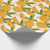 Watercolor Orange Pattern Geschenkpapier (Ecke)