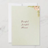 Watercolor Orange Pumpkin Patch Erntedank Einladung (Rückseite)