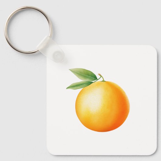 Watercolor Orange Schlüsselanhänger (Vorderseite)