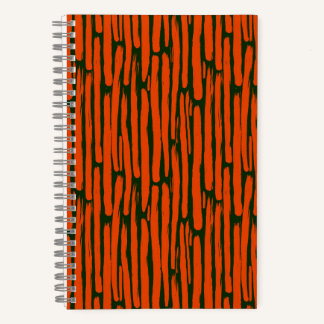 Watercolor orange vertical lines notizblock