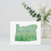 Watercolor-Oregon-Staat Postkarte (Stehend Vorderseite)
