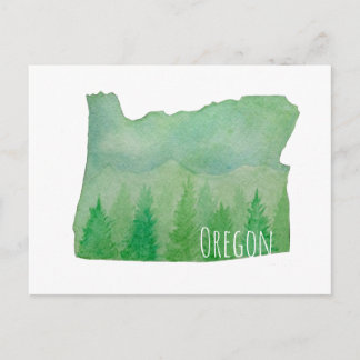 Watercolor-Oregon-Staat Postkarte