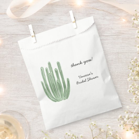 Watercolor Organ Pipe Cactus Bridal Shower Geschenktütchen (Ausgeschnitten)