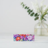 Watercolor Original Danke Business Card Mini Visitenkarte (Stehend Vorderseite)