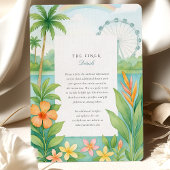 Watercolor Orlando Florida Destination Wedding Einladung