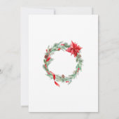 Watercolor Ornament CHRISTMAS HOLIDAY BRUNCH Einladung (Rückseite)